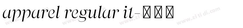 apparel regular it字体转换